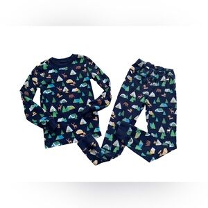 Janie and Jack Kid’s Size 7 Good Night Pajamas In Navy Camp Adventure